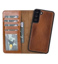 Samsung Galaxy S22 Plus Uyumlu Deri Cüzdanlı Kılıf MWWN RST2EF (Taba)