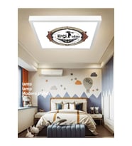 Harry Potter Logo  Avize, 60x60 kare modern çocuk odası avize, 60watt, led ışık, tavan lambası, YENİ