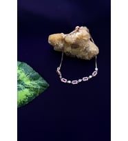 Yakut Baget Taşlı Rose Kaplama Gümüş Asansörlü Bileklik
