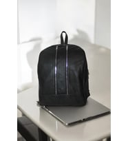 Mebes Notebook Sırt Çantası Hakiki Deri  Siyah Renk