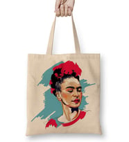 Frida Kahlo 6 Bez Çanta Uzun Saplı