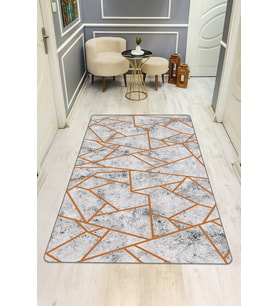 Modern Desenli Dijital Baskı Kaymaz Taban Halı H0179