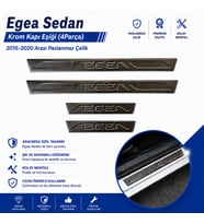 Egea Sedan Krom Kapı Eşiği (4Parça) 2015-2020 Arası Paslanmaz Çelik