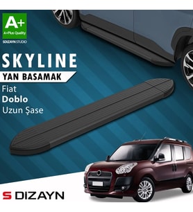 Fiat Doblo 2 Uzun Şase Skyline Siyah Yan Basamak 223 Cm 2010-2023 A+ Kalite