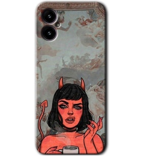 Omix X3 Kılıf HD Desen Baskılı Arka Kapak - Devil Girl