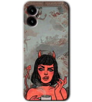 Omix X3 Kılıf HD Desen Baskılı Arka Kapak - Devil Girl