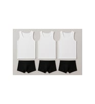 ERKEK EKONOMİK LİKRALI 3 LÜ SET ATLET VE BOXER TAKIMI 3 ATLET 3 BOXER