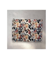 Marilyn Monroe Figürlü Clutch Portföy Çanta (Siyah-Siyah)