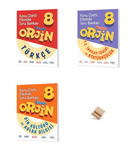 Orjin LGS 2027 Türkçe İnkılap ve Din 3lü Set Konu Özetli Soru Bankası + Telefon Standı
