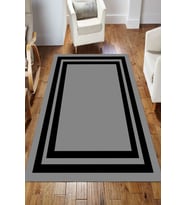 Dijital Kaymaz Taban Yıkanabilir Salon Halısı Mutfak Halısı Koridor Halısı Yolluk ND-HS-388 (Gri)