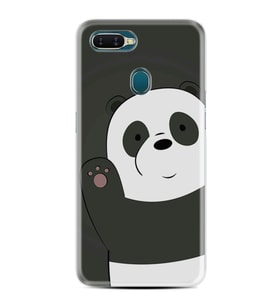 Oppo A5S A15 A16 A54 A55 A73 A74 Kılıf Desemli Silikon Hello Panda 1709