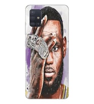 Samsung Galaxy A51 Uyumlu Lebron James Tasarımlı Şeffaf Telefon Kılıfı