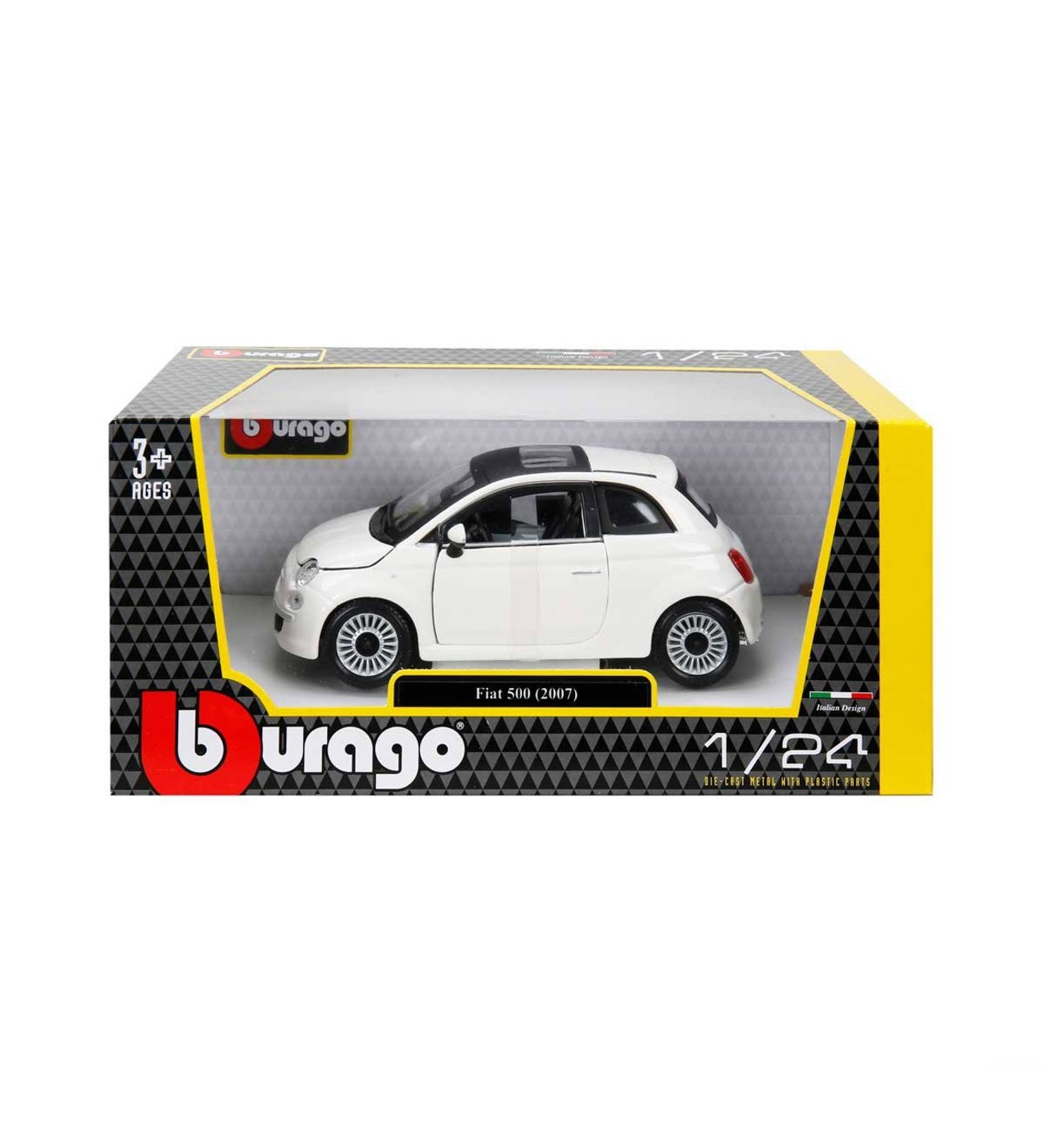 ミニカー burago FIAT 500 1/16 22106-burago-124-fiat-500-2007