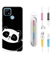 Realme C11 C21 C21Y C25Y C11 2021 Kılıf Kablo Koruma Spiral Silikon Bay Bay Panda 1784