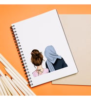 Kız Arkadaş ( Tesettürlü - Açık ) Tasarımlı Defter