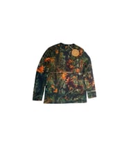 Orman Desenli Kamuflaj Sıfır Yaka Uzun Kollu Sweatshirt (Orman Yeşili)