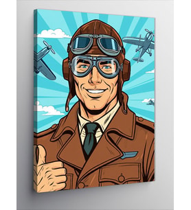 Kanvas Tablo Pilot Adam