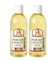 Keten Yağı 250 ml 2 Adet Resim Yağı Monalisa Rafine Bezir Yağı Yağlı Boya İncelticisi Yağlı Boya Yardımcı Malzemesi