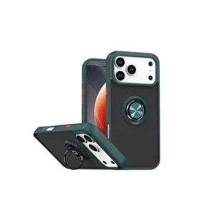 Apple İphone 17 Pro Max Montreal Yüzüklü Silikon Kapak - Yeşil