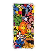 PrintiFy Samsung Galaxy S9 Plus Uyumlu Retro Color 2 Baskılı Şeffaf Köşe Korumalı Antişok Kılıf