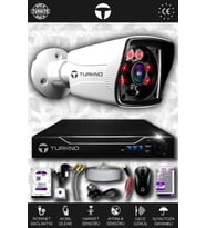 TURKNO 1 Kameralı Karia 1 Dış Kamera Set 1 TB HDD Full HD Gece Görüşlü Güvenlik Kamerası Sistemi