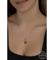Union Swarovski Crystal Kadın Deniz Kabuğu Gümüş Kolye