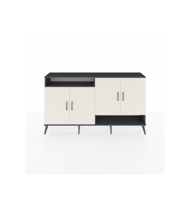 Arges Konsol 6 Raflı 4 Kapaklı 176x30x99 Antrasit-Aytaşı/Antrasit