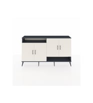 Arges Konsol 6 Raflı 4 Kapaklı 176x30x99 Antrasit-Aytaşı/Antrasit