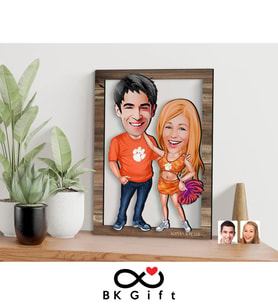 BK Gift Kişiye Özel Sevgililer Karikatürlü 3D Ahşap Tablo, Sevgiliye Hediye, Sevgililer Günü Hediyesi, Yıl Dönümü Hediyesi, Doğum Günü Hediyesi-54