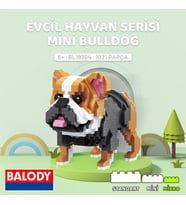 Balody Evcil Hayvan Serisi – Mini Bulldog (BL18394) – Mikro Blok Yapı Oyuncakları Seti (Kahverengi)