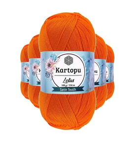 5 Adet Lotus Bikini Büstiyer Bluz Örgü İpi K273 Turuncu
