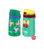 Shamobo 2Lİ SET Pipetli Çelik Termos 350ml -6 Saat Isı Yalıtımı- (Leylak)