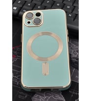 iPhone 14 Plus Uyumlu MagSafe Özellikli Lens Korumalı Renkli Kılıf Mint Yeşili