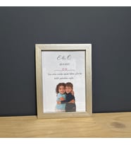 Çocukluk Fotoğraf Birleştirme, Çerçeve, Kişiye Özel, Konsept, Sevgiili Arkadaş Hediye (15x21) (Gold)
