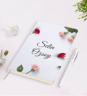 BK Gift Kişiye Özel İsimli Çerçeveli Defter Kalem Seti-16