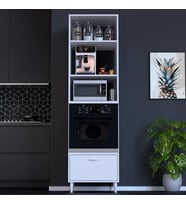 Modilayn AYQ (60x217x56 cm) Boyutunda Ankastre 1 Kapaklı Mini/Midi Mikrodalga Fırın Dolabı