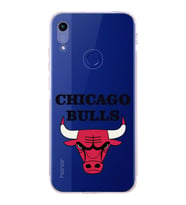 Huawei Honor 8a Uyumlu Kamera korumalı Kapak Chicago Bulls Tasarımlı  Şeffaf Kılıf