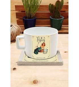 Burçlar/Balık Burcu Set 4 - Fincan Kupa-Taş Bardak Altlığı 1