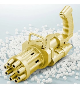 GOLD ÇOKLU KÖPÜK ATAN KÖPÜK TABANCASI BUBBLES GUN BALONCUK TABANCASI PİLLİ KÖPÜK MAKİNASI GOLD GUN