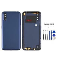 Samsung Galaxy A01 - SM-A015 FULL Kasa Arka Kapak Takım MAVİ - TAMİR SETİ