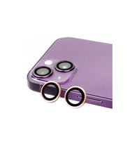 Apple iPhone 14 Uyumlu Zore CL-07 Kamera Lens Koruyucu (Rose Gold Altın)