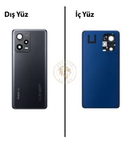 Xiaomi Redmi Note 12 Pro Plus 5G Lensli Gece Siyahı Arka Pil Kapağı Batarya Kapağı Back Cover