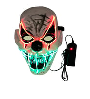 Halloween Cadılar Bayramı Korku Maske Joker Neon Model Lüks Pilli Arkası Tüllü