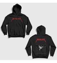 Presmono Unisex Siyah Blinds Skull Metallica Sırt Baskılı Kapüşonlu Sweatshirt 516058tt