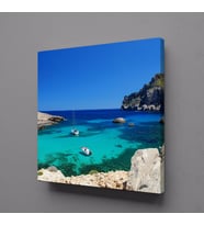 MUHTEŞEM MASMAVİ DENİZ KANVAS TABLO 80x80cm (Karışık)