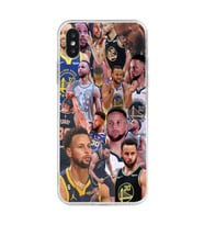 Iphone X ve XS Uyumlu Steph Curry Kolaj Tasarımlı Şeffaf Telefon Kılıfı