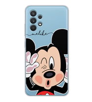 Samsung Mickey Tasarımlı Şeffaf Telefon Kılıfı