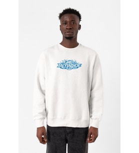 Beyblade Logo Beyaz Erkek 2ip Sweatshirt
