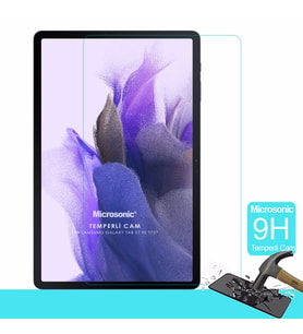 Microsonic Samsung Galaxy Tab S7 FE LTE T737 Tempered Glass Cam Ekran Koruyucu