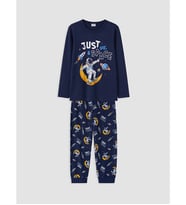 LCW Kids Lacivert Bisiklet Yaka Erkek Çocuk Pijama Takım